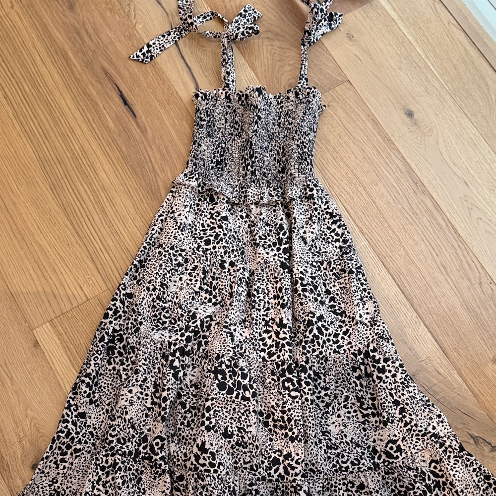 Rebecca Taylor Black and Cream animal print Dress